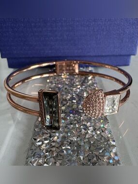 Swarovski Rose Gold Open Cuff Bracelet (NWT)